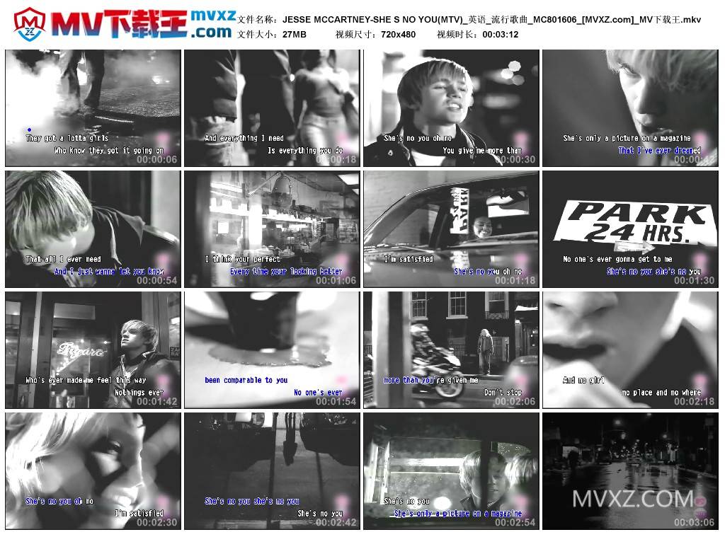 JESSE MCCARTNEY-SHE S NO YOU(MTV)_英语_流行歌曲_MC801606